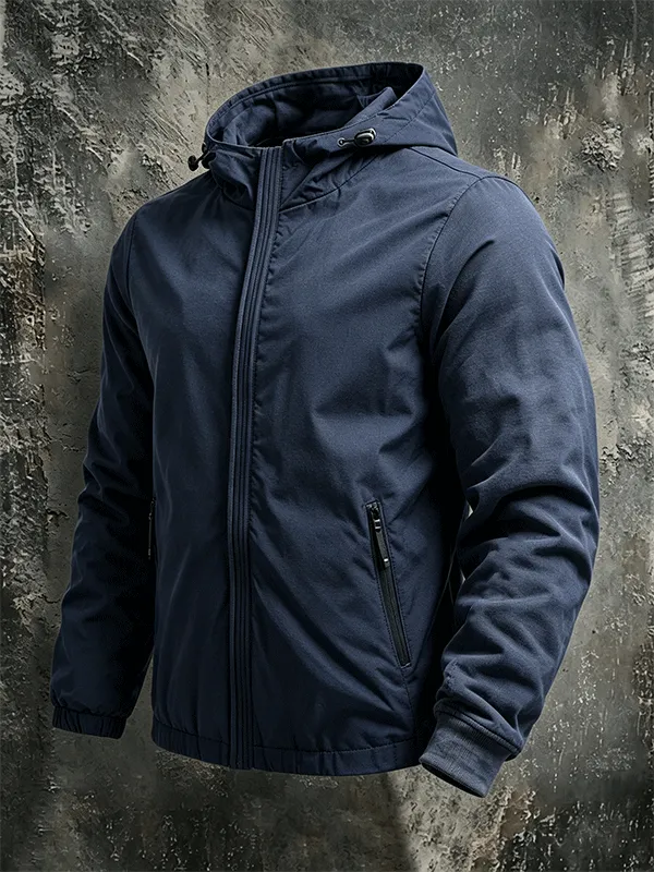 Men'S Hooded Outdoor Waterproof And Windproof Jacket Submachine Jacket