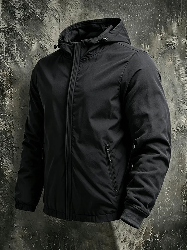 Men'S Hooded Outdoor Waterproof And Windproof Jacket Submachine Jacket