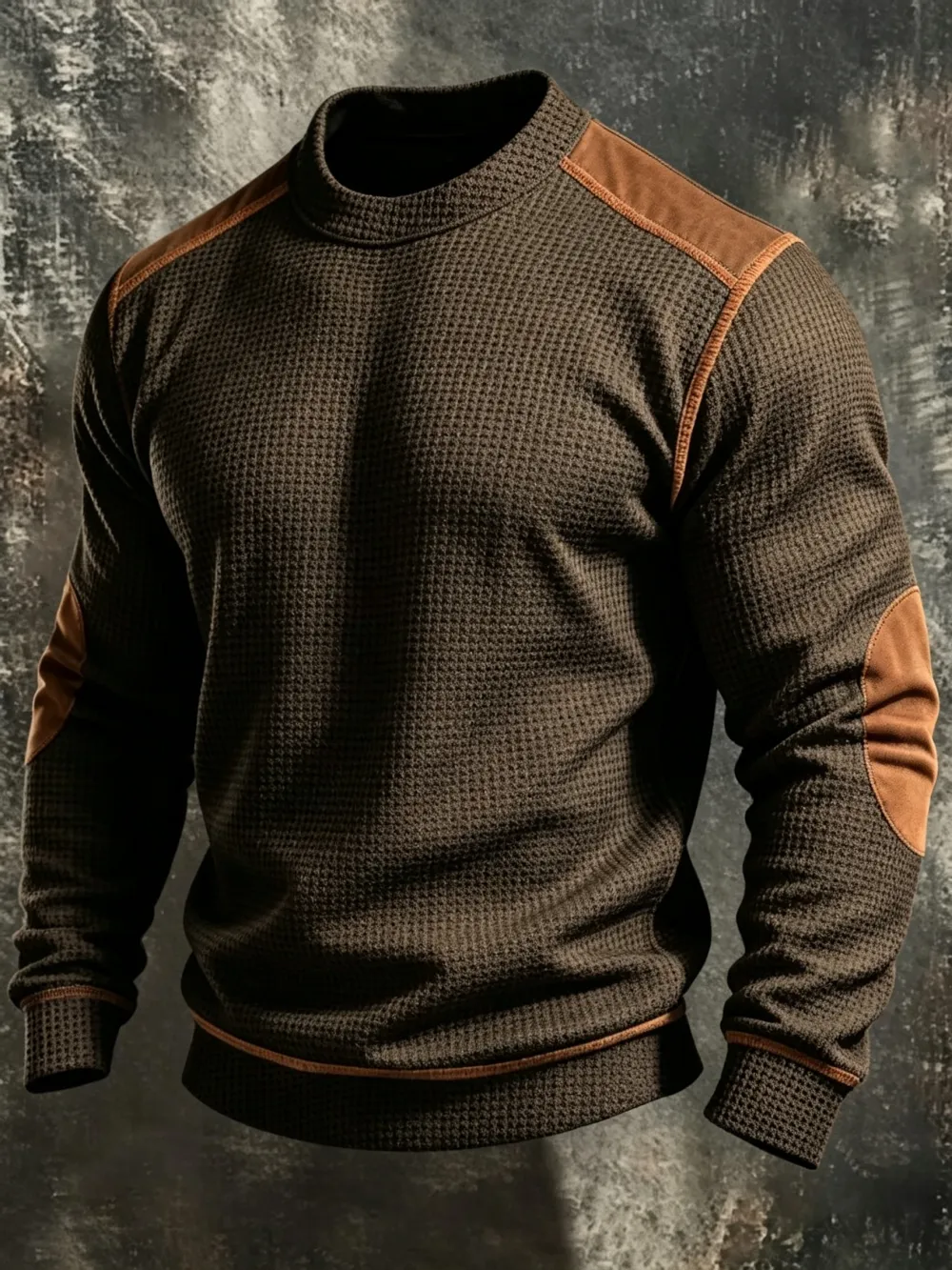 Men'S Retro Casual Waffle Top
