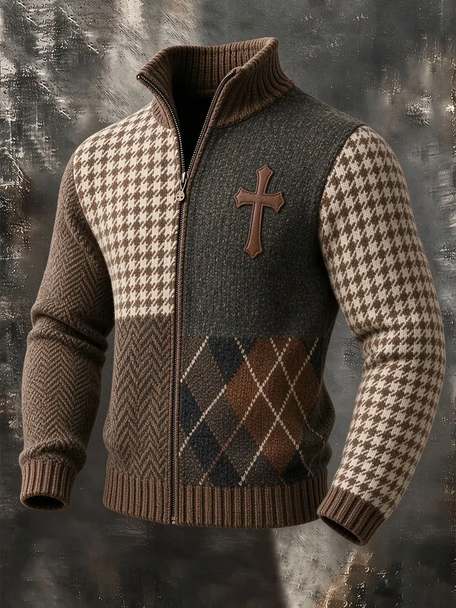 Men's Western Breeze Upward Casual Knitted Zipper Top