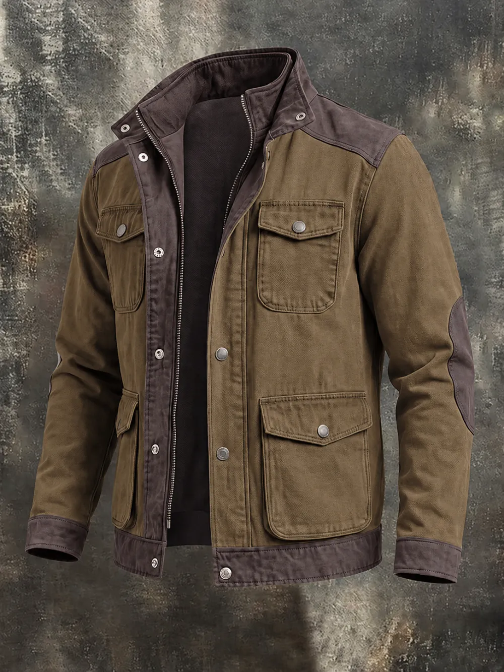 Men'S Casual Denim Jacket Cardigan With Multiple Pockets
