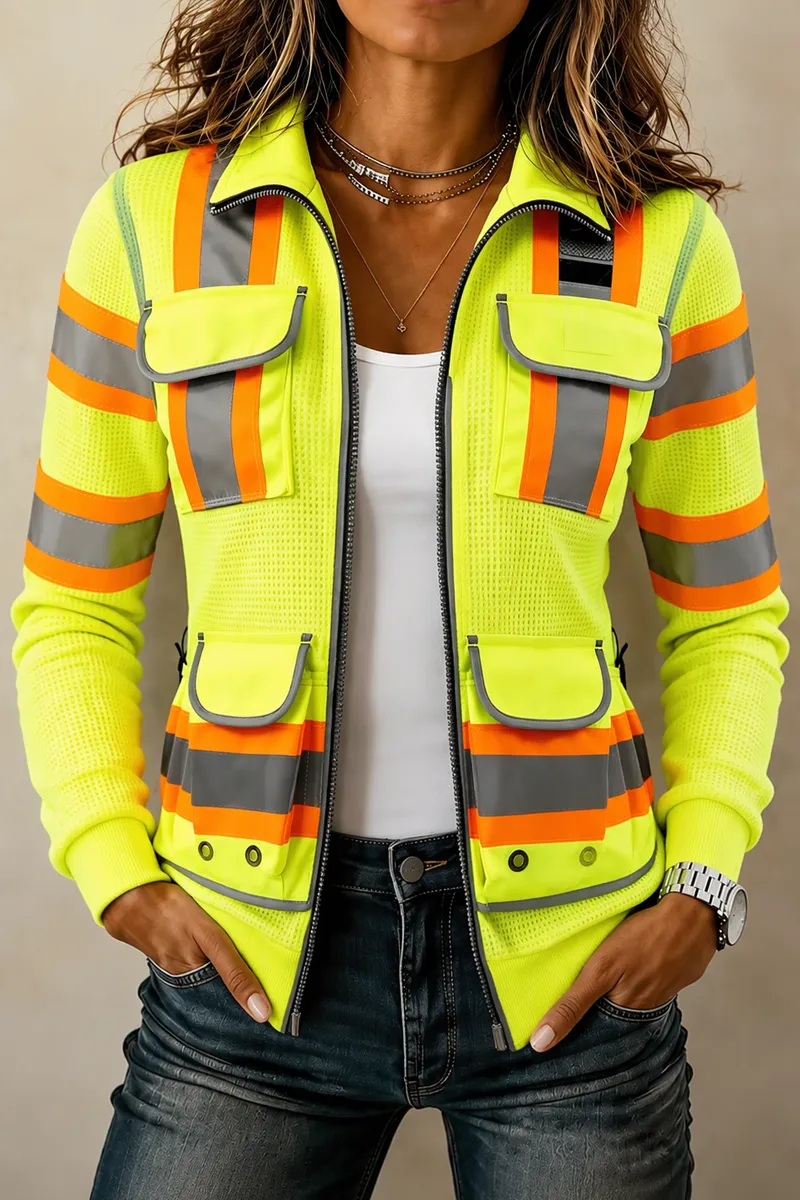 Women'S Outdoor Reflective Strip Jacket
