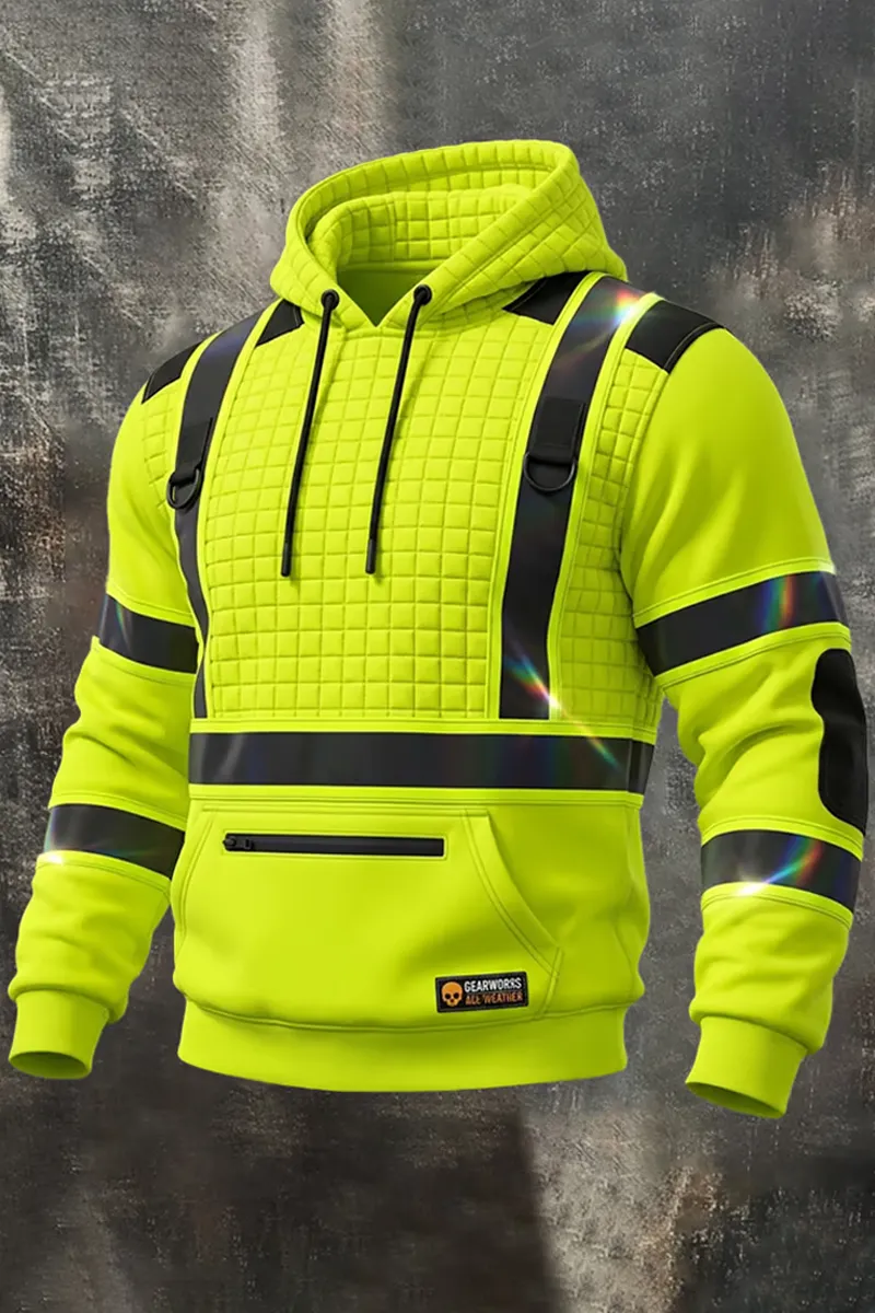 Men'S Casual Outdoor Work Clothes With Hats Hoodie