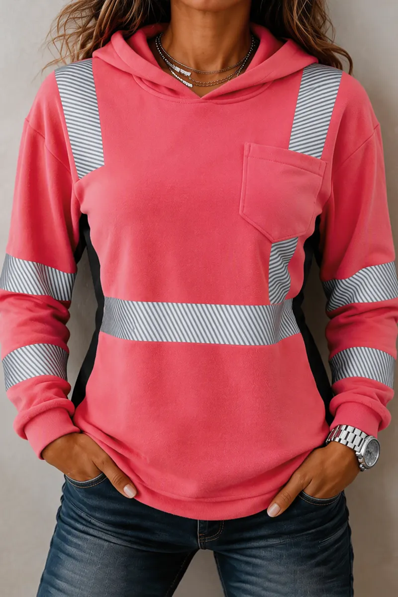 Women's Retro Reflective Stripe-Panel Sweatshirt