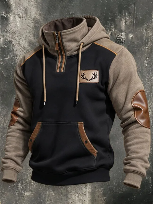 Men'S Western Printed Casual Hoodie