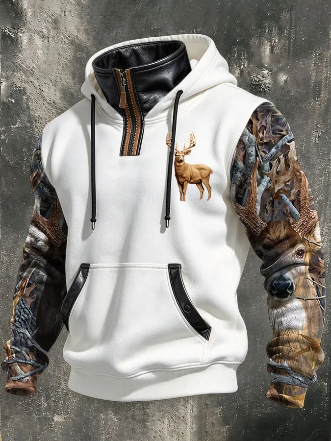 Men'S Western Printed Casual Hoodie