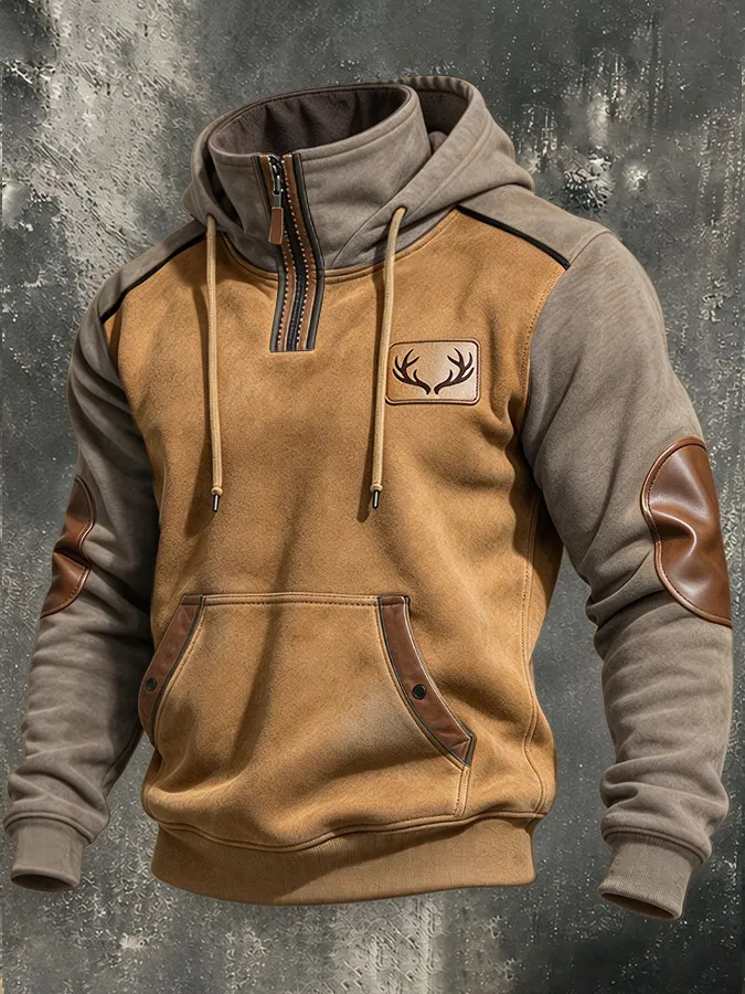 Men'S Western Printed Casual Hoodie