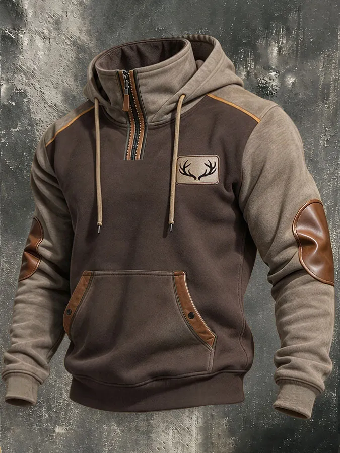 Men'S Western Printed Casual Hoodie