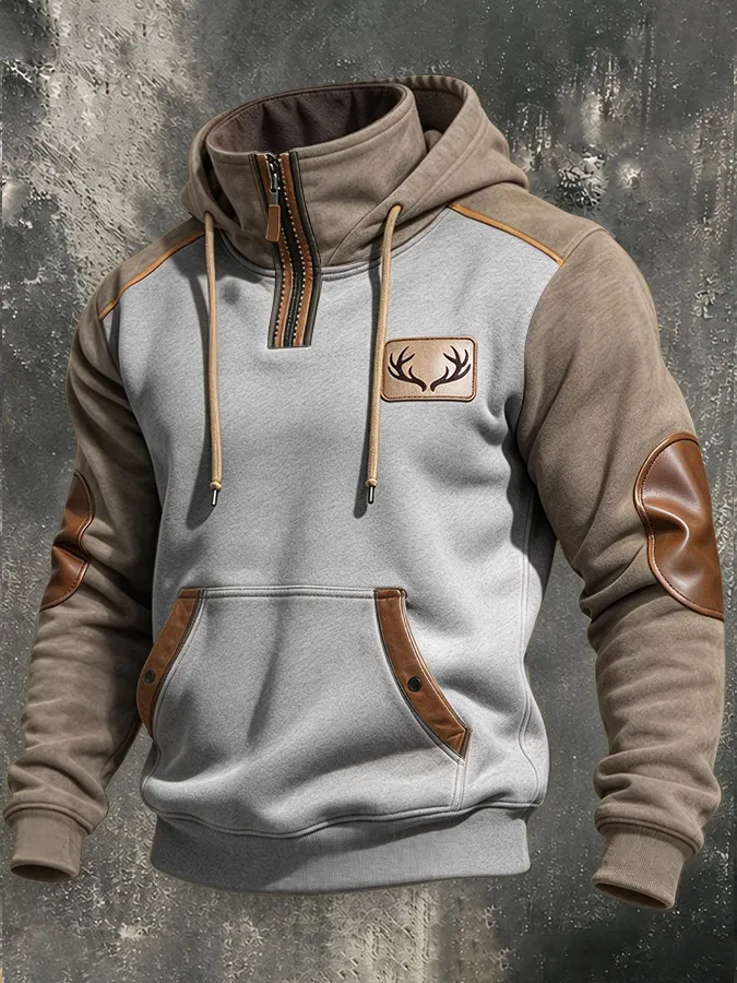Men'S Western Printed Casual Hoodie