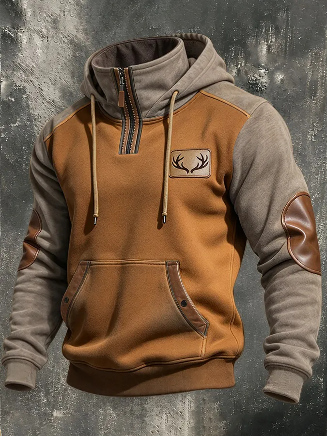 Men'S Western Printed Casual Hoodie