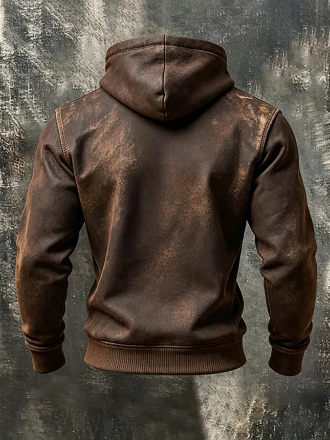 Men'S Casual Retro Western Printed Hoodie
