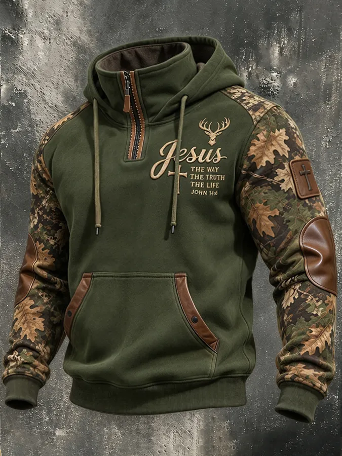 Men'S Western Faith Printed Casual Hoodie