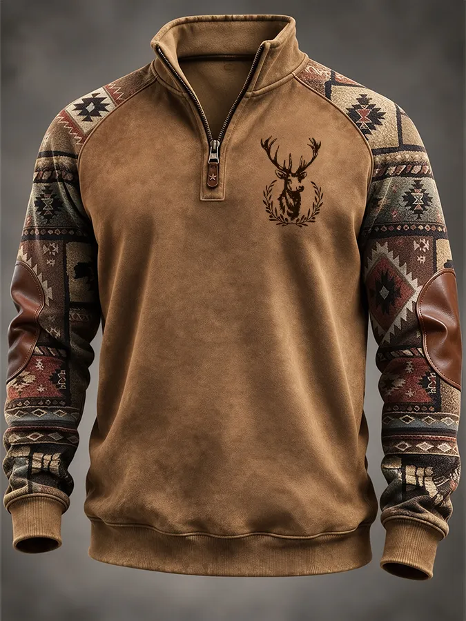 Men'S Western Printed Sweatshirt
