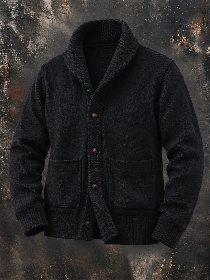 Men'S Casual Western Style Sweater Cardigan