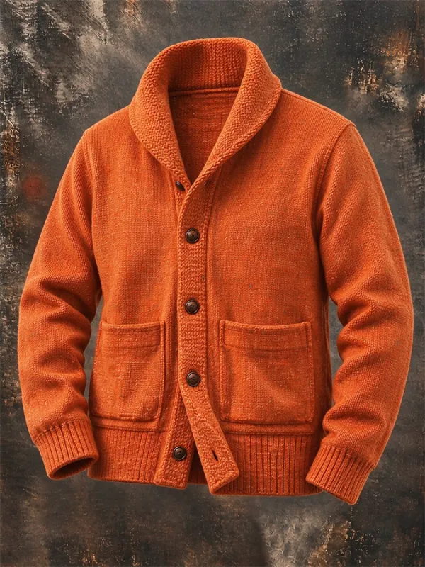Men'S Casual Western Style Sweater Cardigan