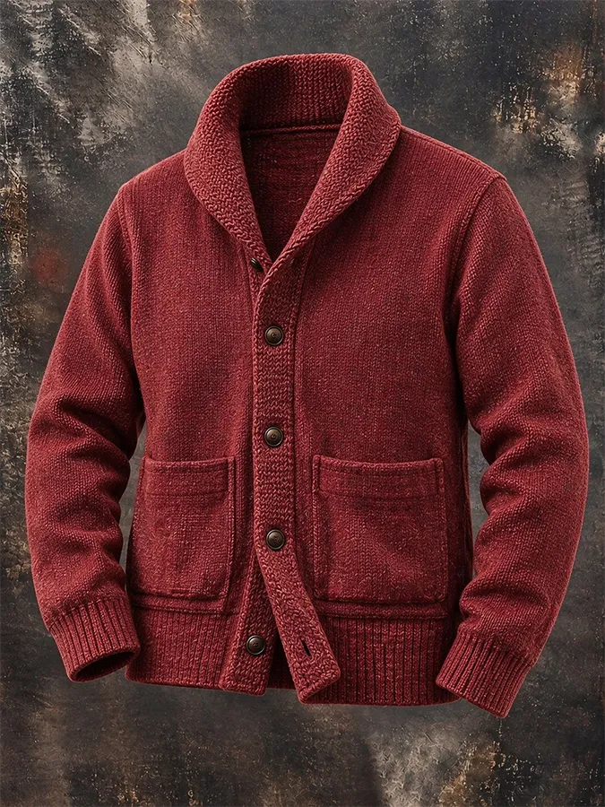 Men'S Casual Western Style Sweater Cardigan