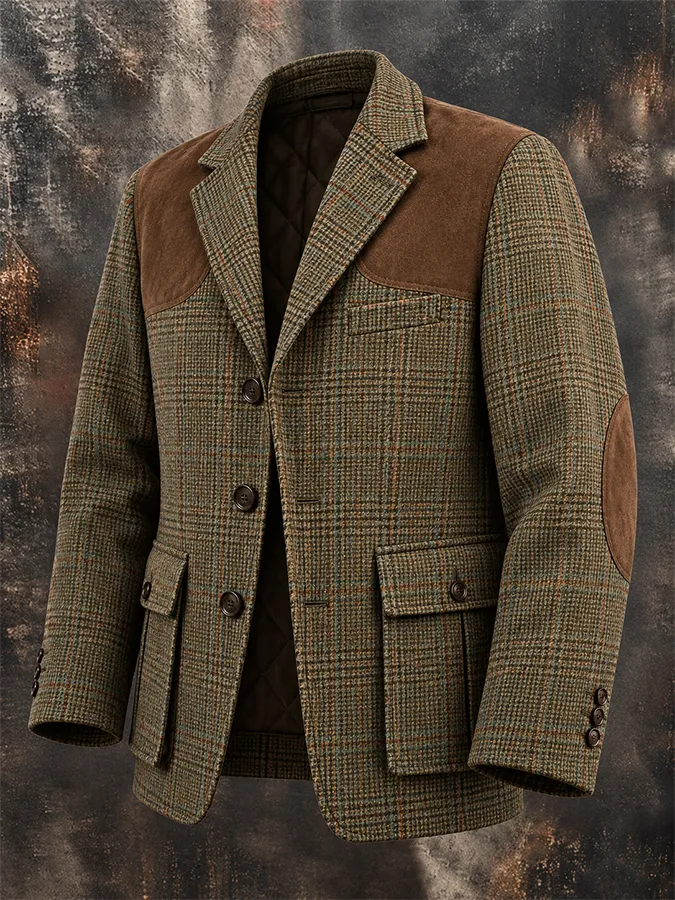 Men'S Casual Retro Woolen Jacket
