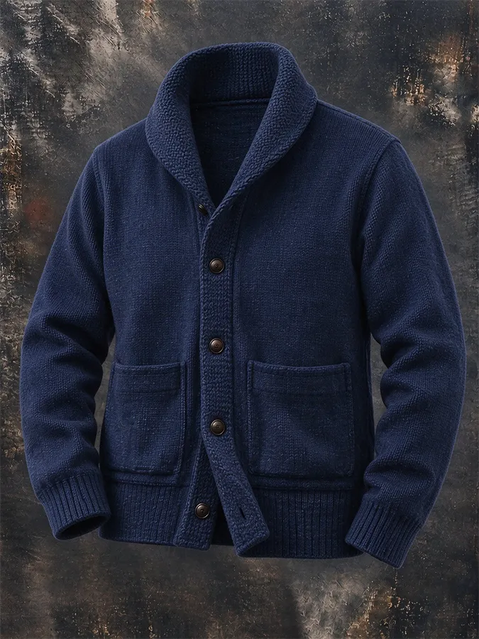 Men'S Casual Western Style Sweater Cardigan