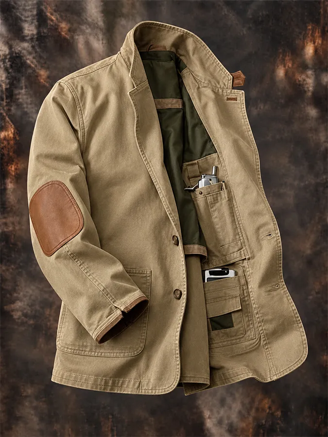 Men'S Casual Retro Multi Pocket Jacket
