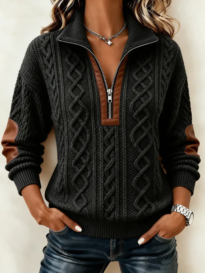 Women Abstract Stand Collar Printing Casual Spring/Fall Long Sleeve Sweatshirt