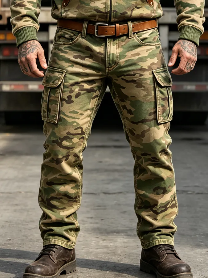 Men's Outdoor Camouflage Printed Workwear Pants