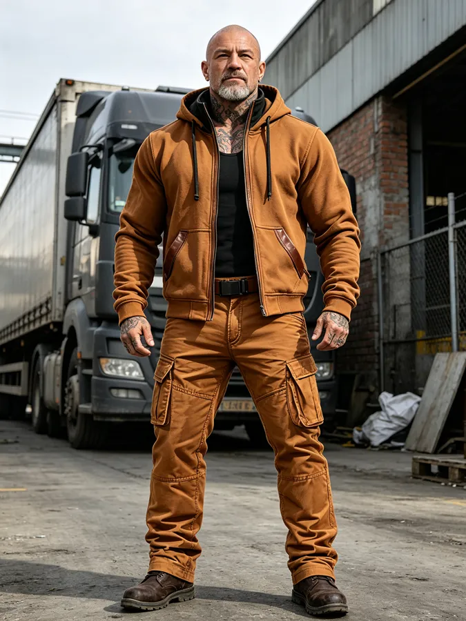 Men'S Retro Pocket Workwear Pants