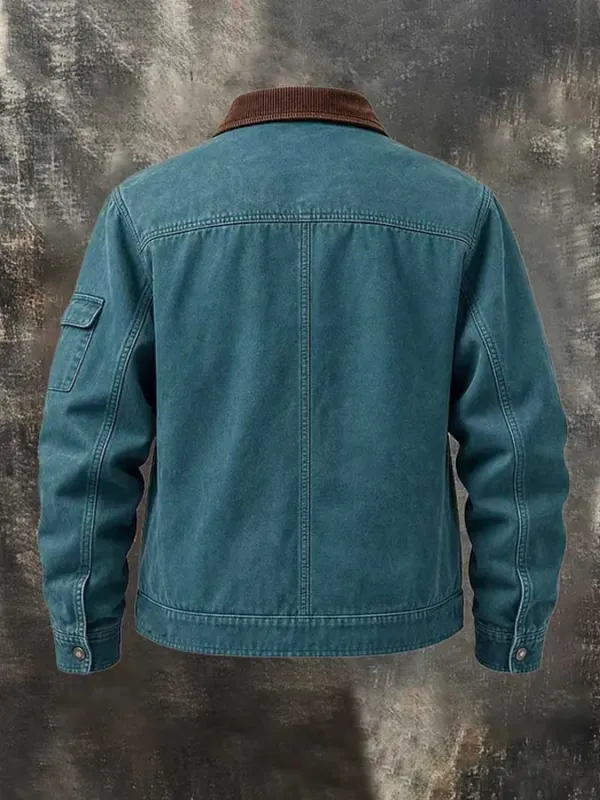 Men's Outdoor Retro Vintage Pocket Zipper Jacket