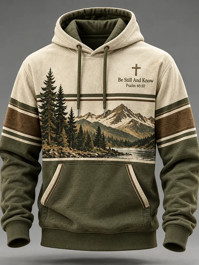 Men'S Casual Retro Faith Hoodie