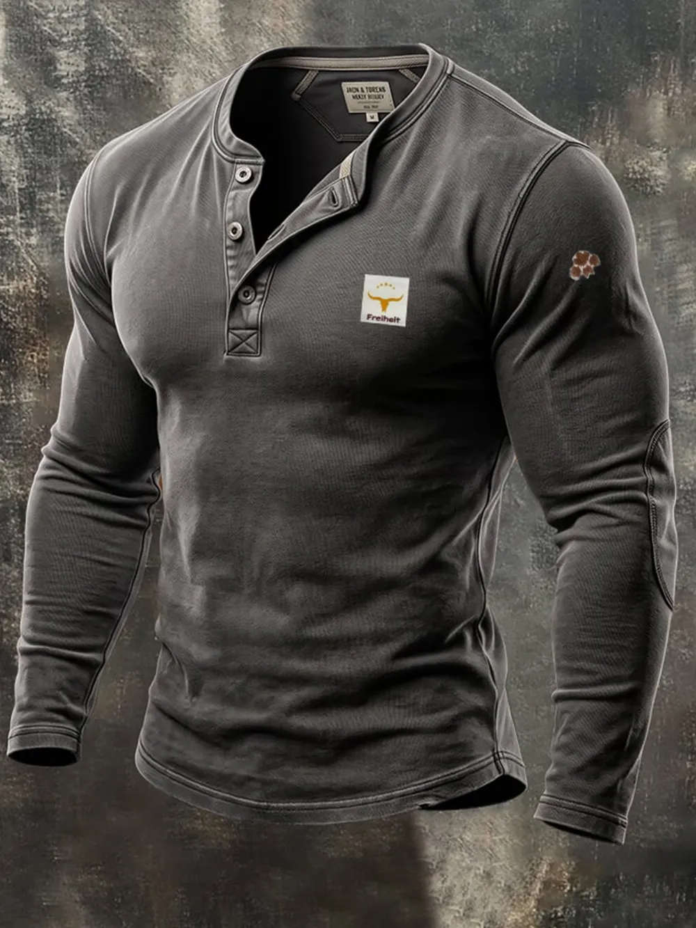 Men'S Vintage Comfortable Henley T-Shirt