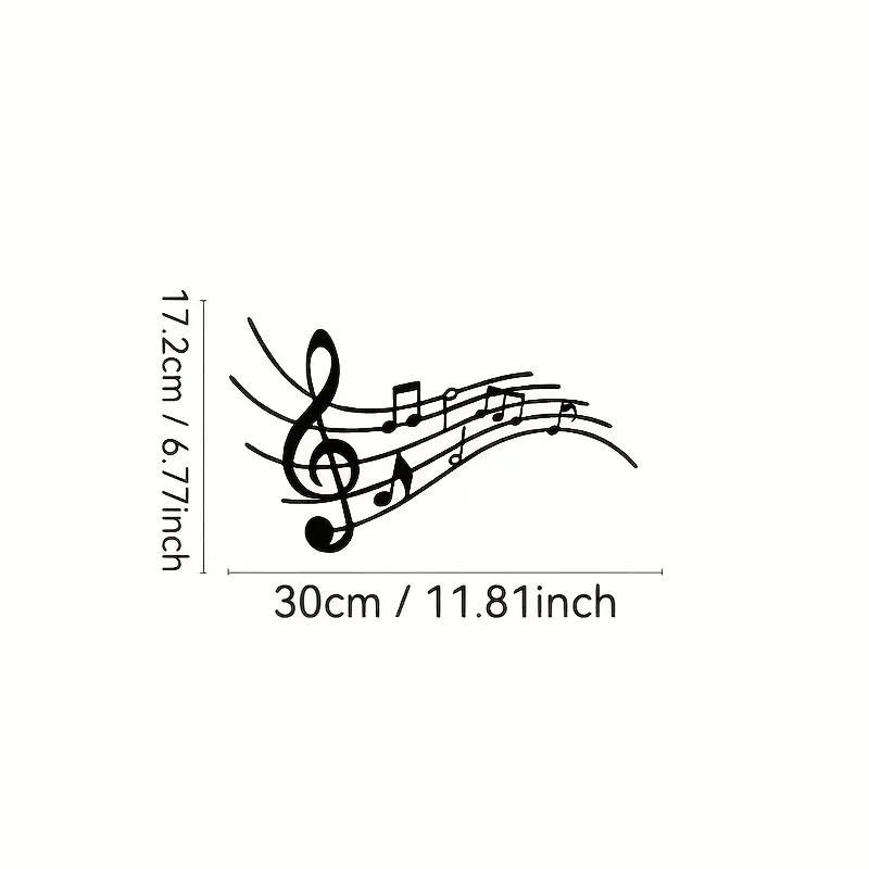 Metal Music Note Wall Art