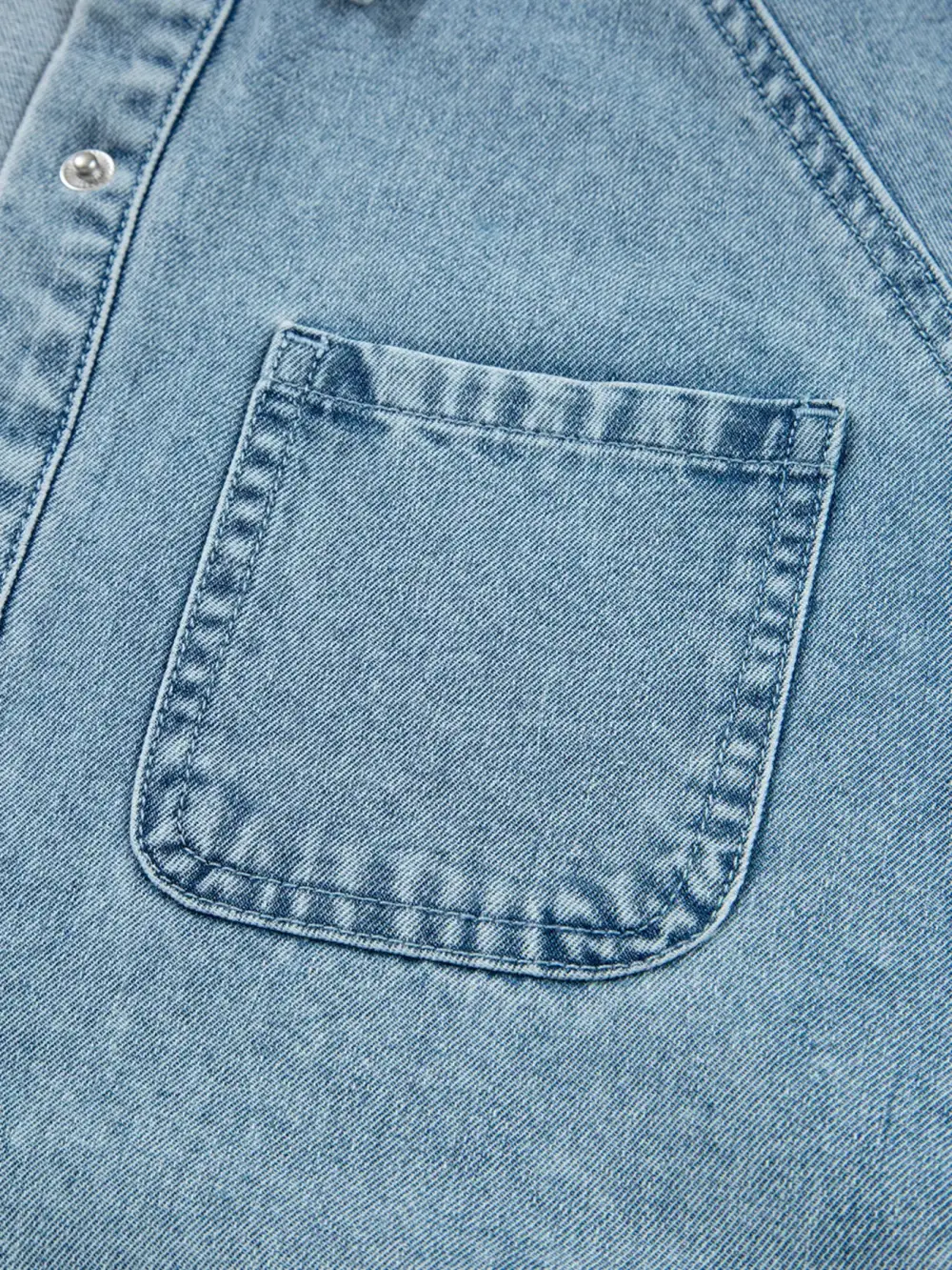 Wearable Cut Denim Smocked Flared Mini Dress
