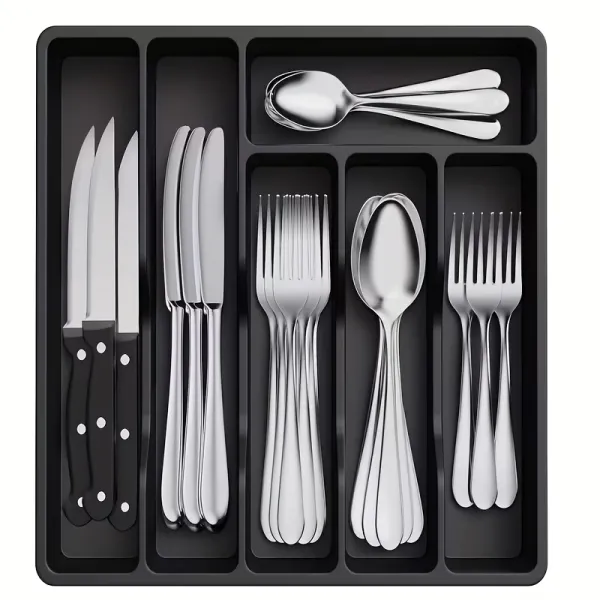 Multi-Compartment Utensil Holder