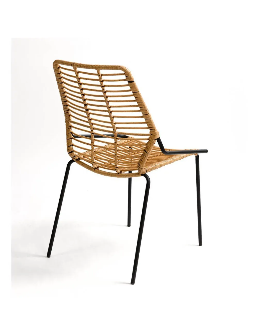 Natural Rattan Metal Patio Chair