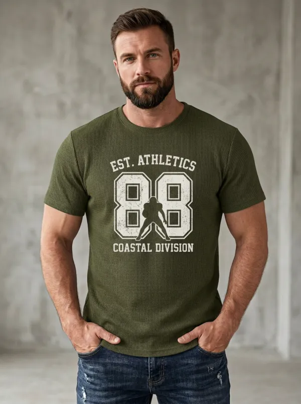 Men's Everyday Football Ball Crew Neck Graphic T-Shirt