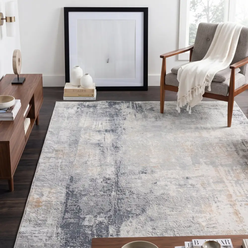 Abstract Design Viscose Rug