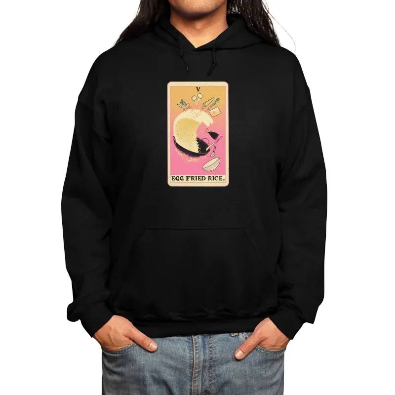 Men's Creative Egg Fried Rice Print Hoodie
