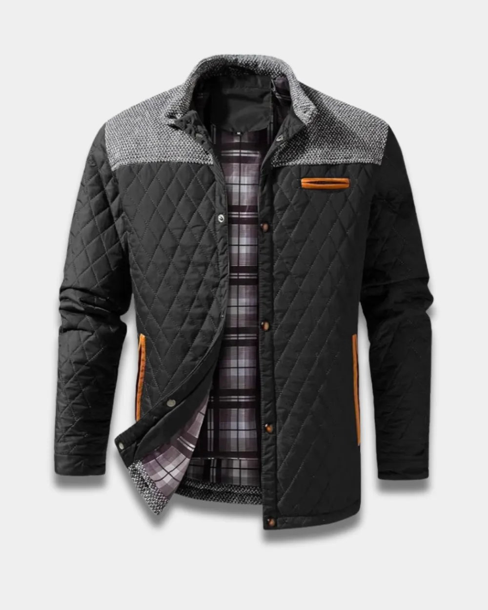 Diamond Quilted Button Jacket