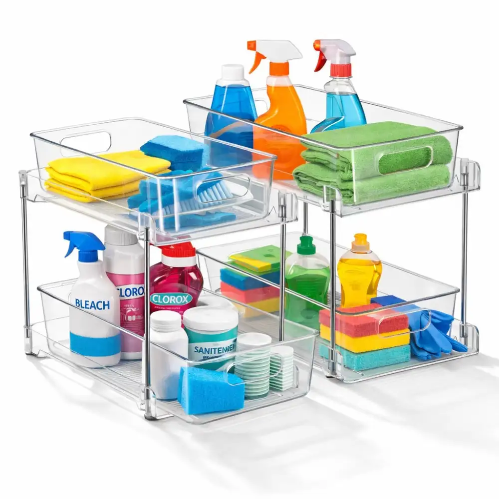 Tier Pull Out Cleaning Organizers