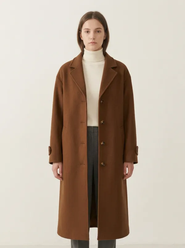 Classic Wool-Blend Longline Outerwear Coat