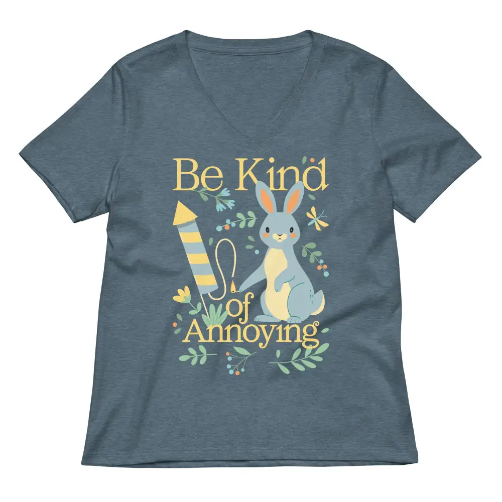 Annoying Print V Neck Tee