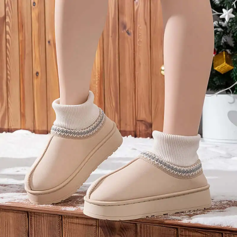 Simple Platform Slip On Boots