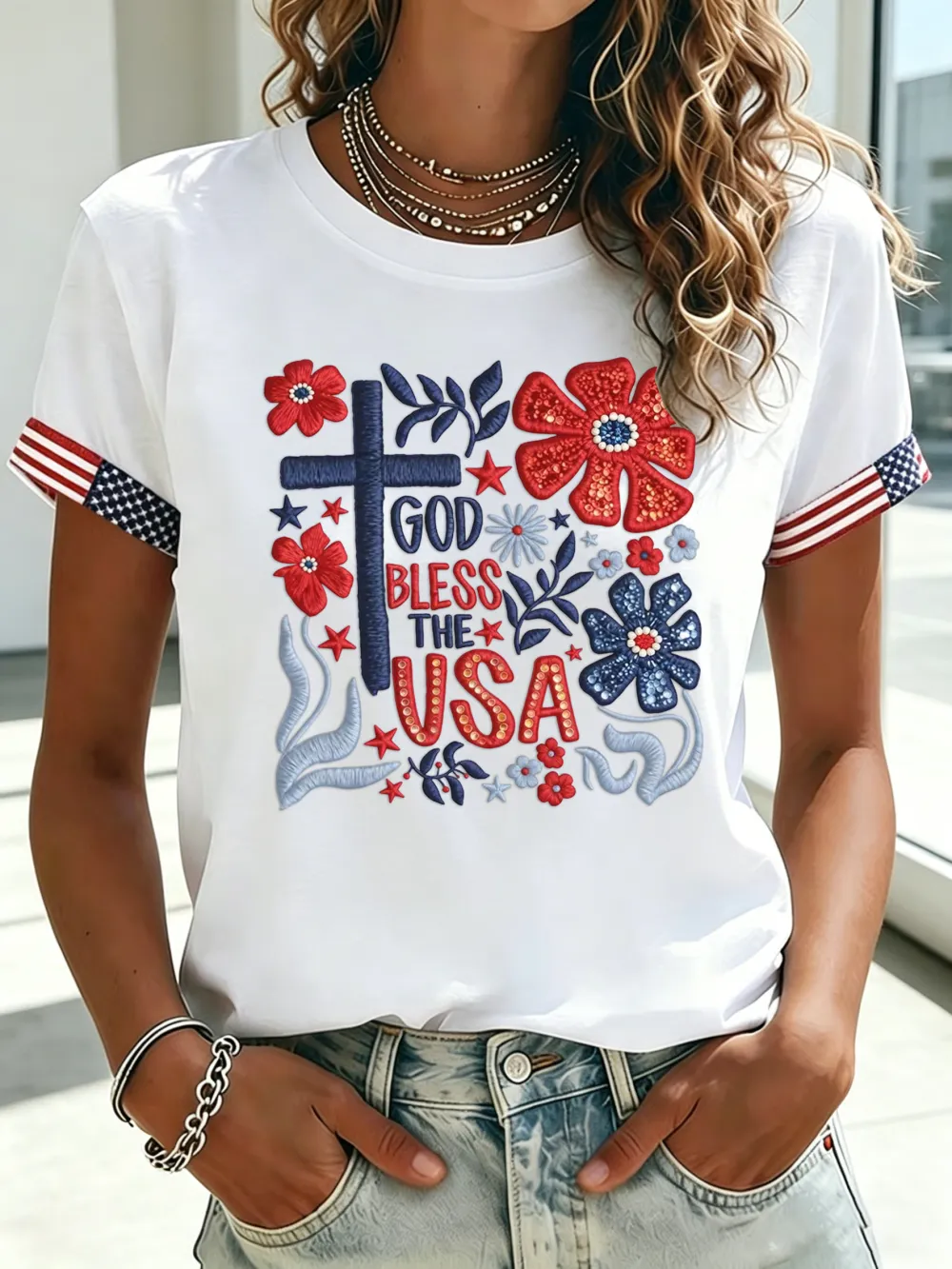 Women'S 250Th Anniversary Printed Casual T-Shirt