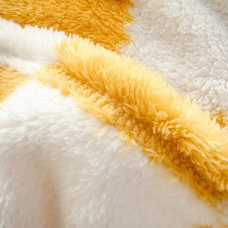 Soft Color Block Fleece Blanket