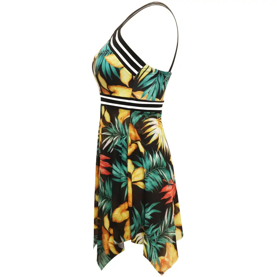 Women's Crisscross Cutout Printed Swim Set