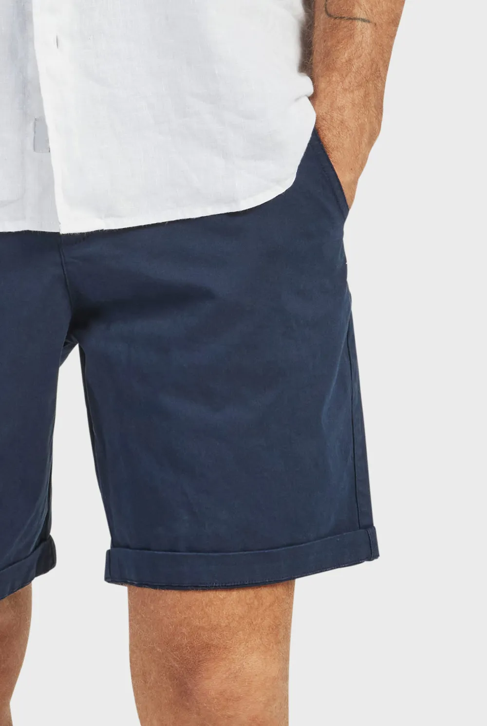 Slim Fit Stretch Cotton Chino Casual Shorts