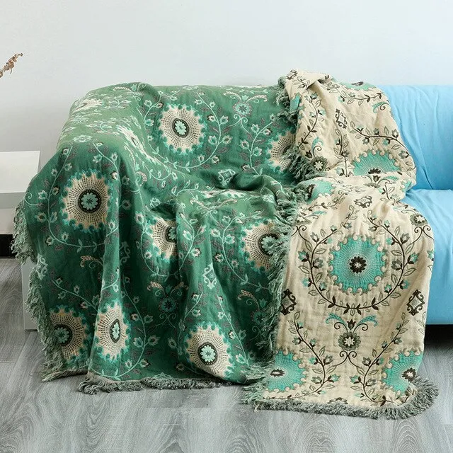 Tassel Boho Cotton Decorative Throw Blanket
