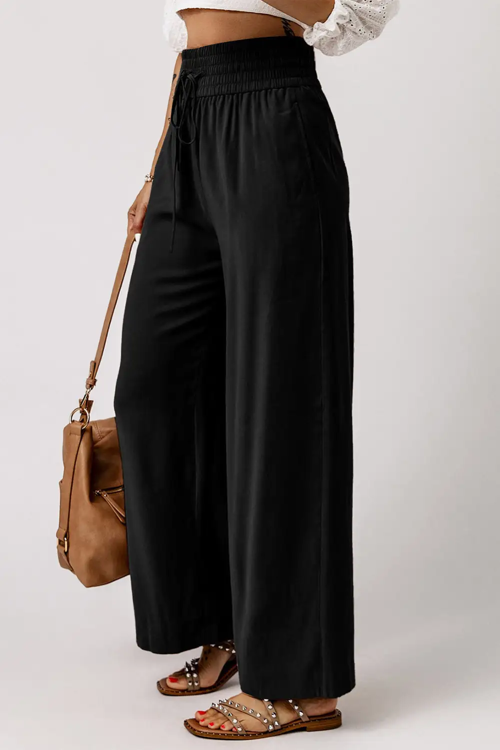 Smocked High Waist Pants