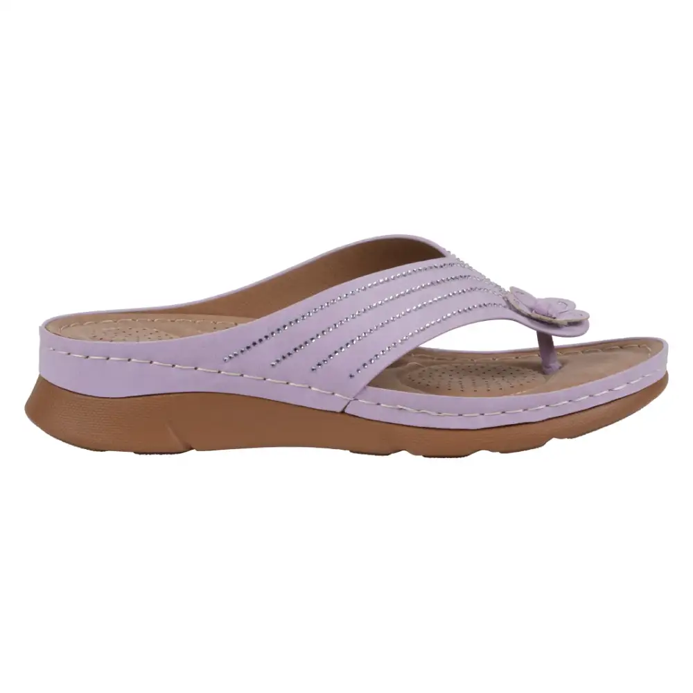 Floral Thong Comfort Flat Sandals