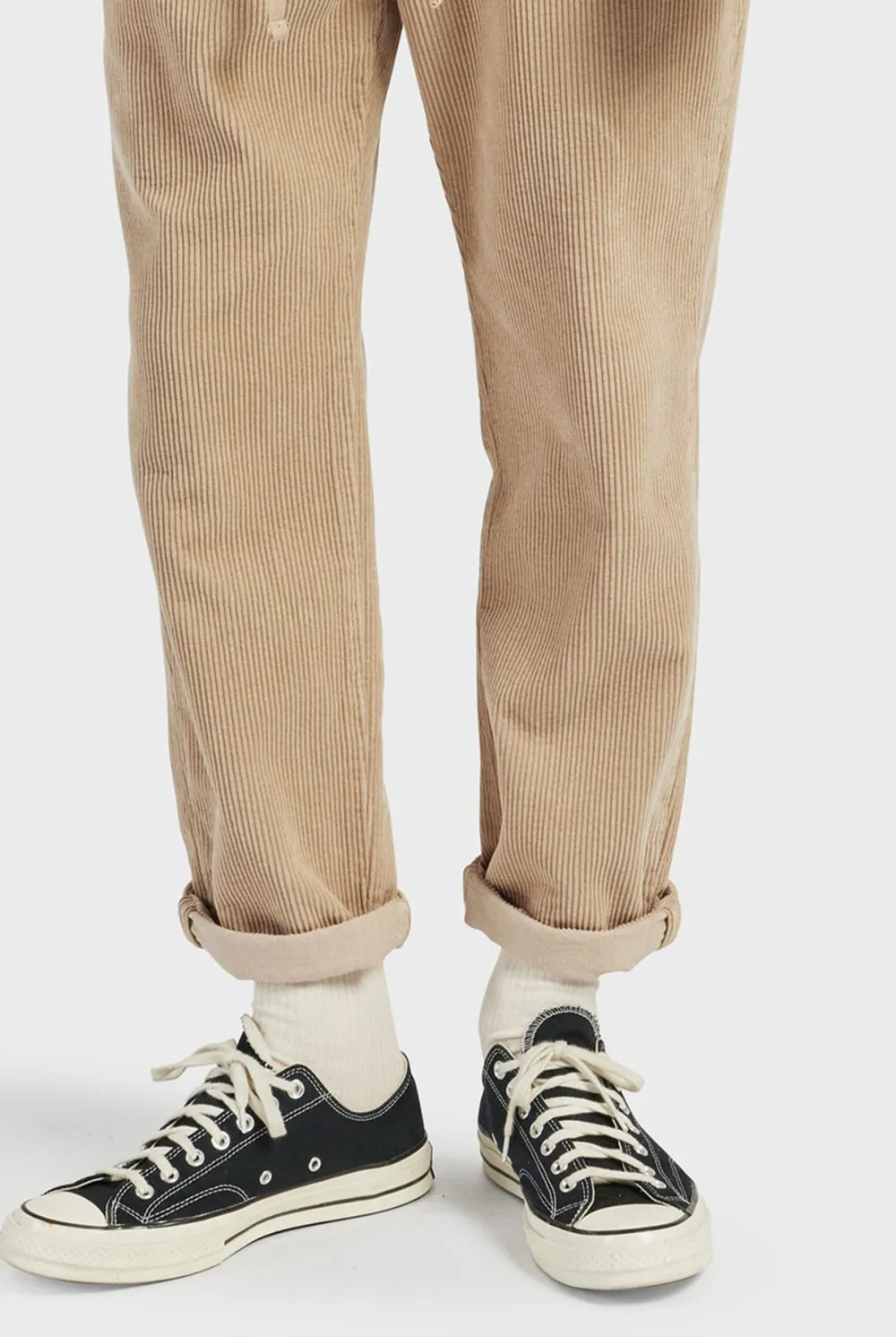 Slim Straight Cut Cotton Casual Trousers