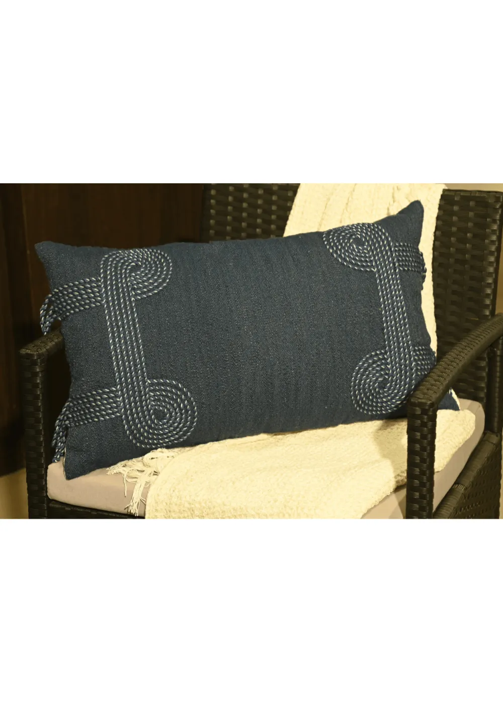 Handwoven Striped Textured Cotton Decorative Cushion Cover